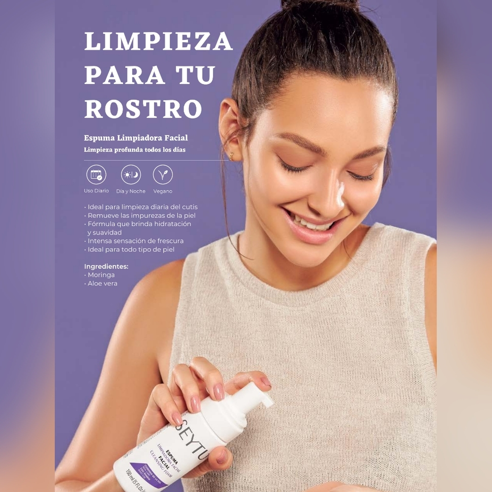 Espuma limpiadora facial